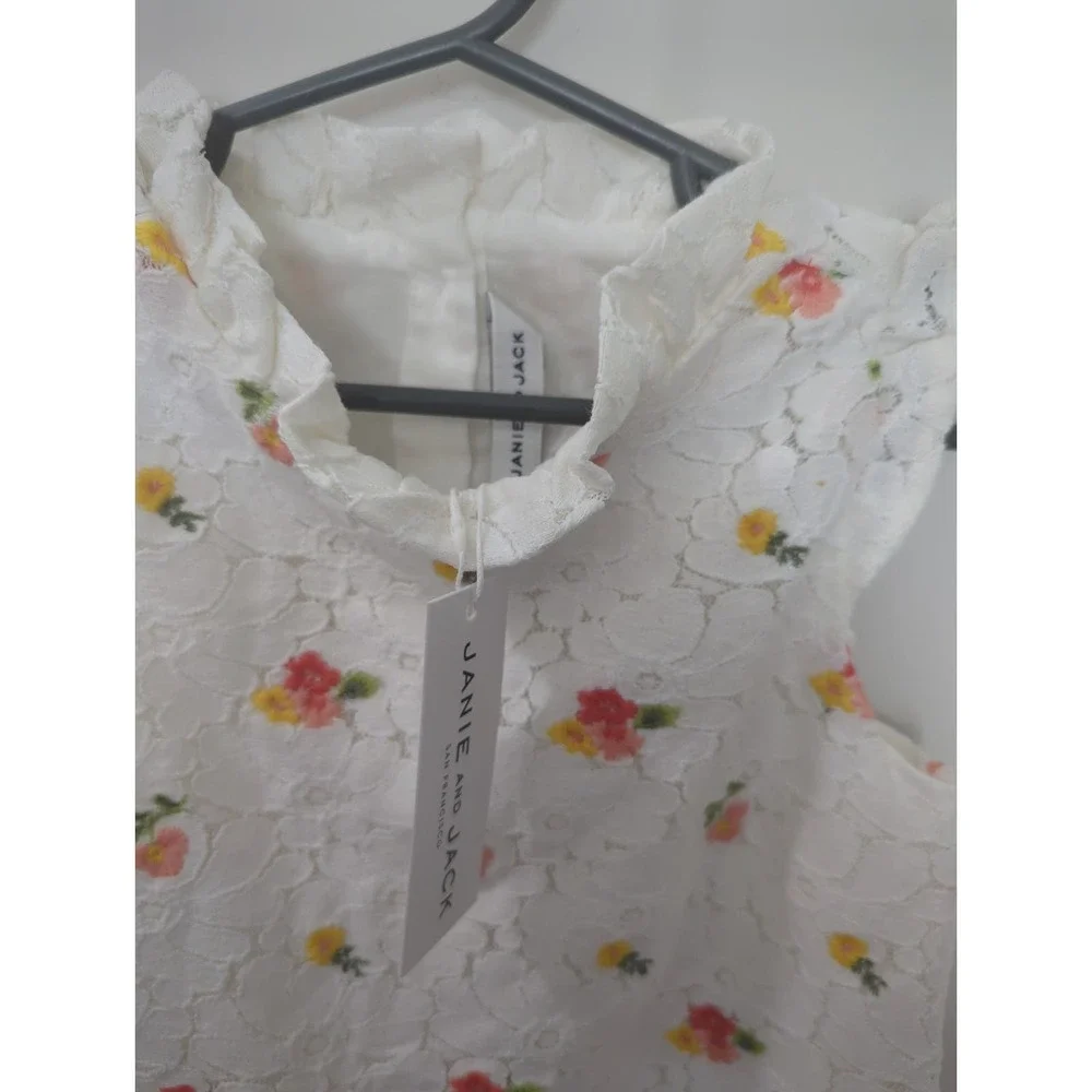 Janie & Jack Girls Lace Embroidered Dress NWT
